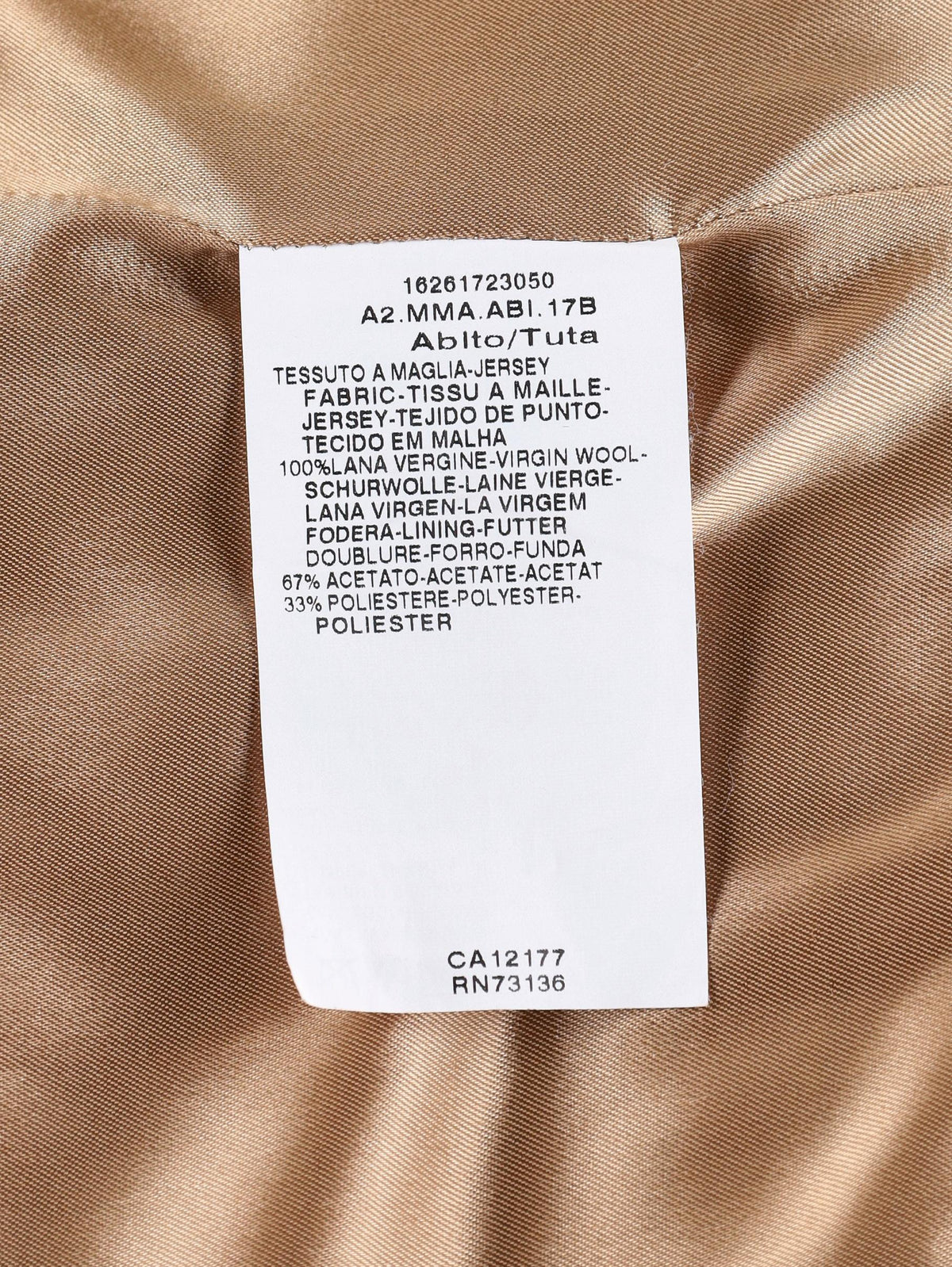 Max Mara Beige Wool Midi Dress with Zipper Sleeves CVM26.6.59  Max Mara 