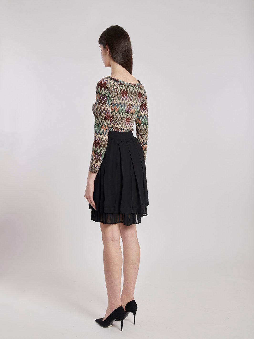Y2K Sportmax black pleated skirt MZ1911525  Sportmax 