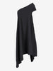 Rick Owens DRKSHDW One Shoulder Asymmetrical Dress in Black Cotton RM300625.56  Drkshdw - Rick Ownes 