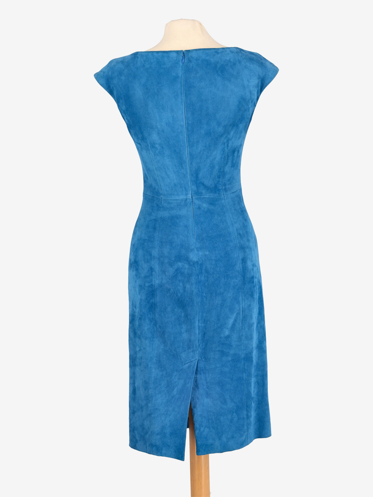 Prada Roundneck Dress in Blue Suede WCV161224_66  Prada 