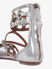 Silver studded leather Alaïa slave sandals CVM22.81.1  Alaïa 