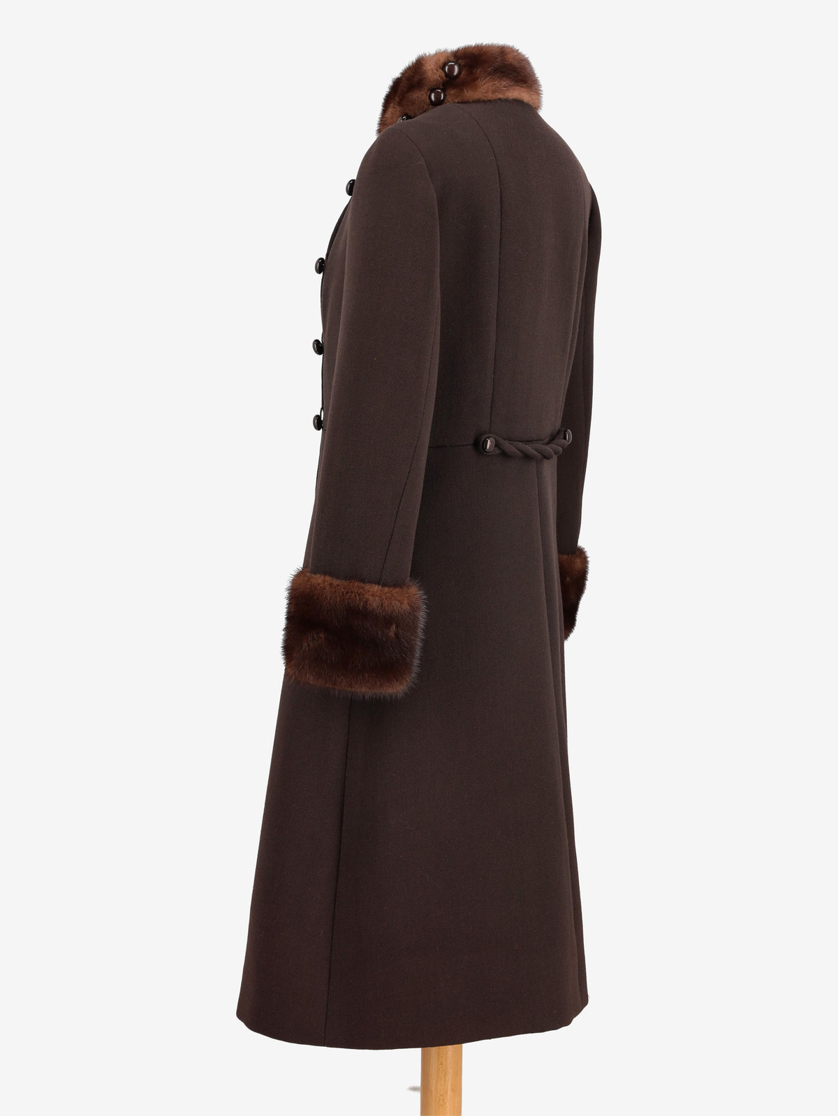 Vintage Coat With Mink Details