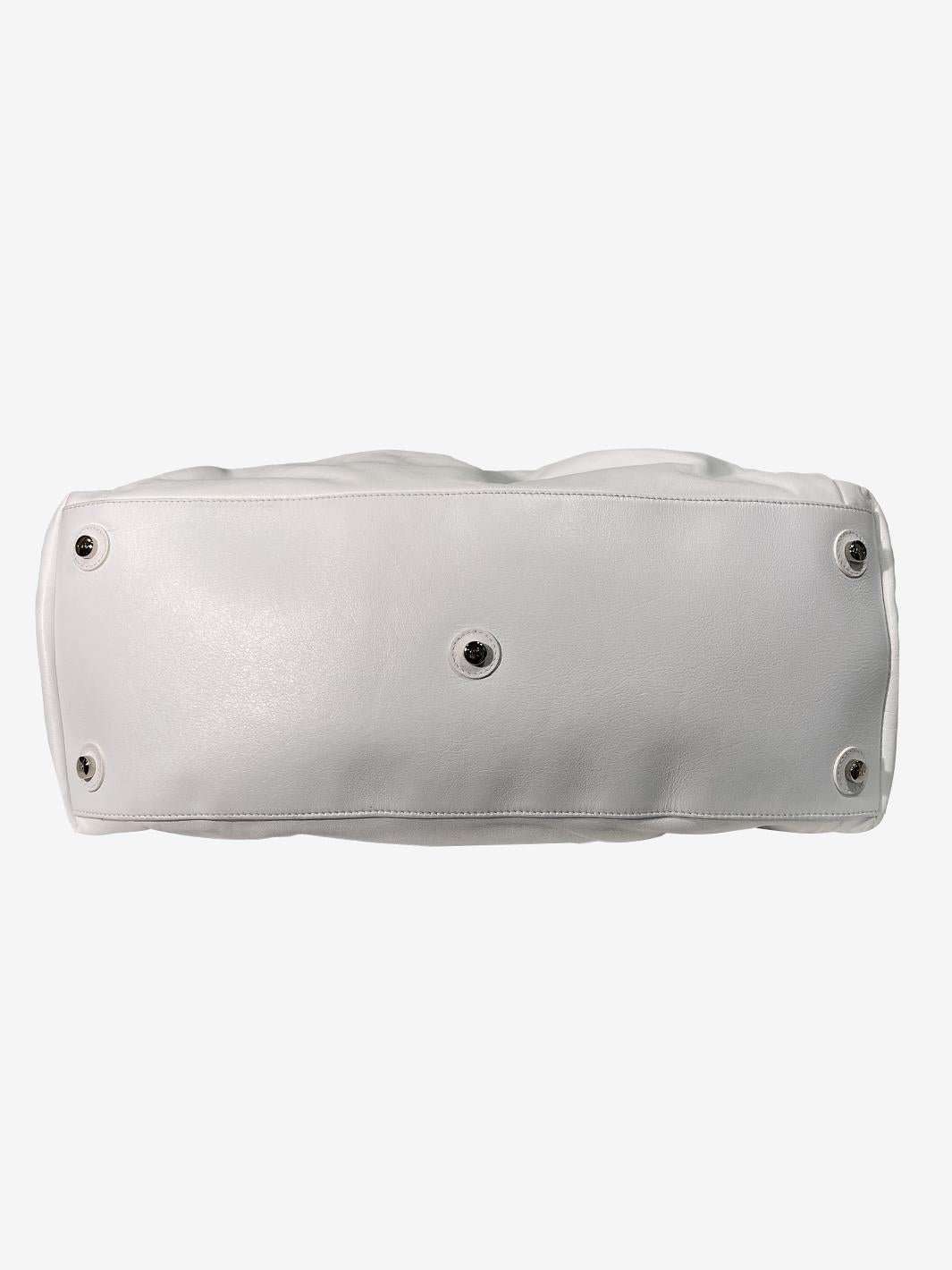 Christian Dior Borsa in pelle bianca con volant