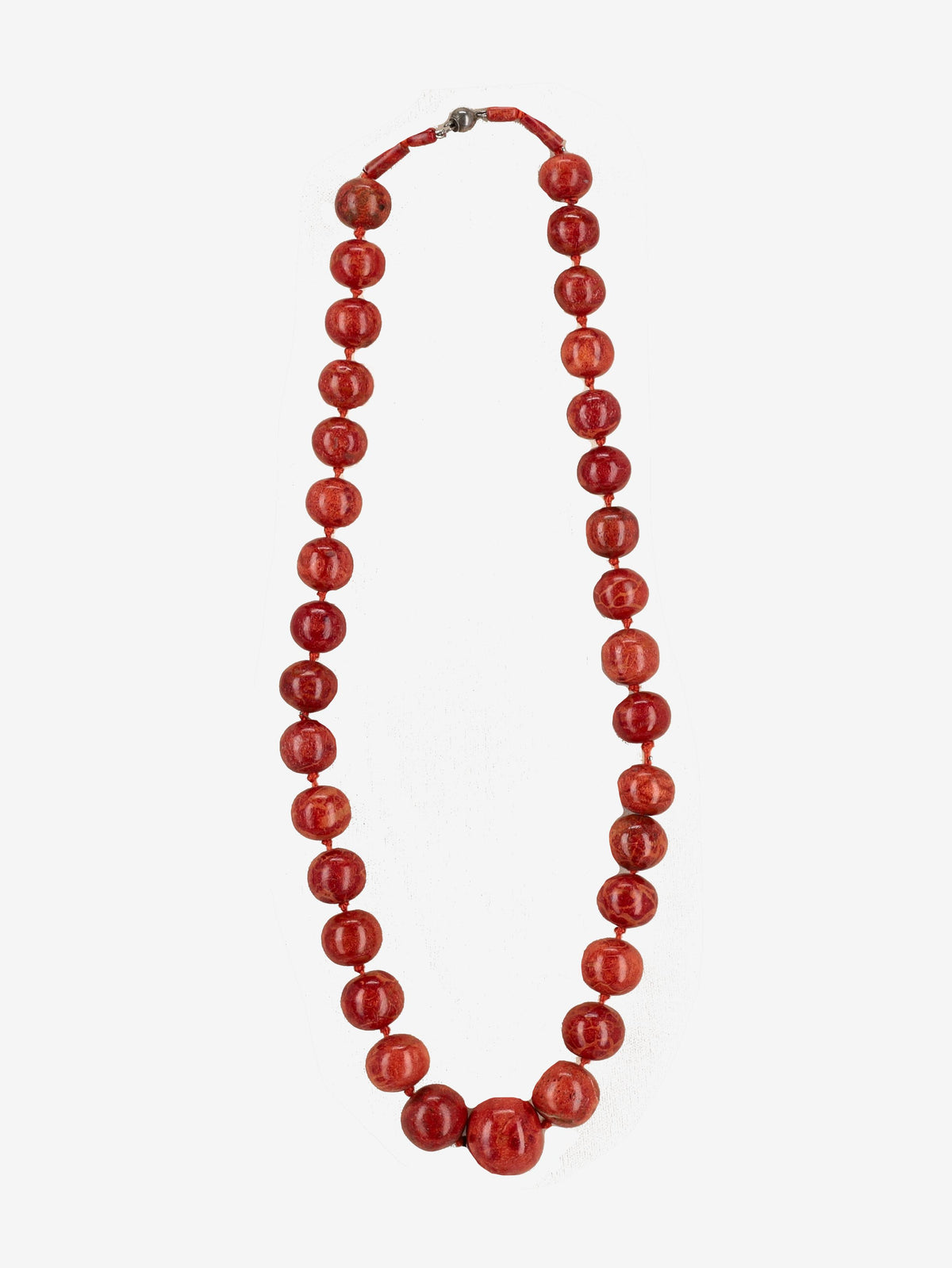 Vintage Wood-Like Sphere Necklace WCV13032025.48.1  Vintage 