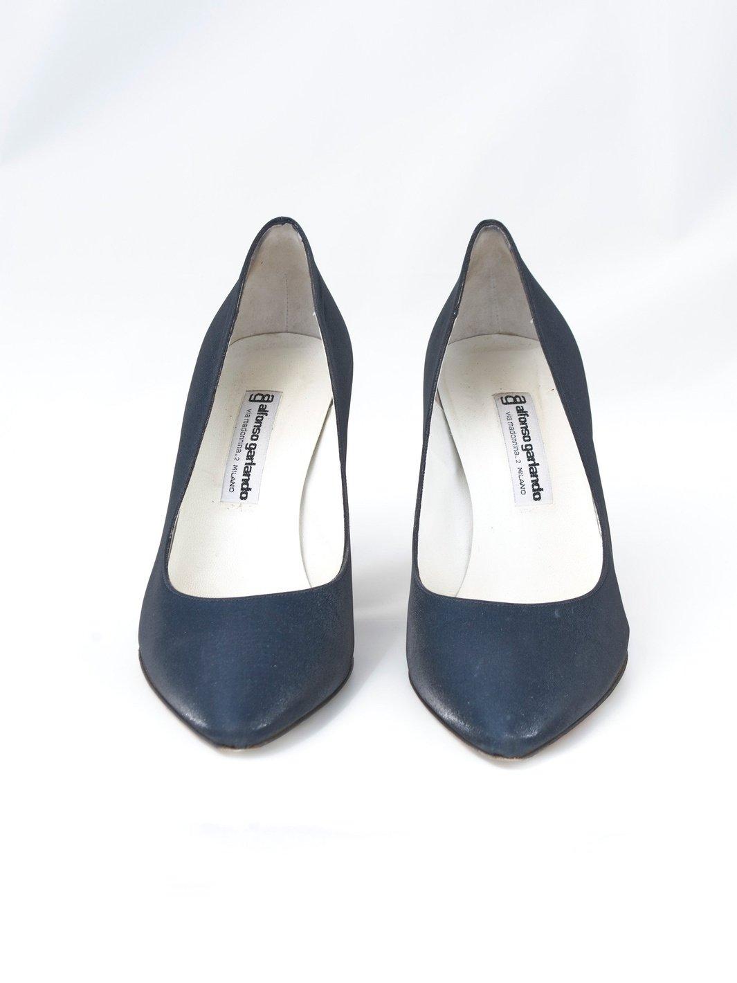 Y2K Alfonso Garlando pumps in dark blue satin W22051911  Garlando 
