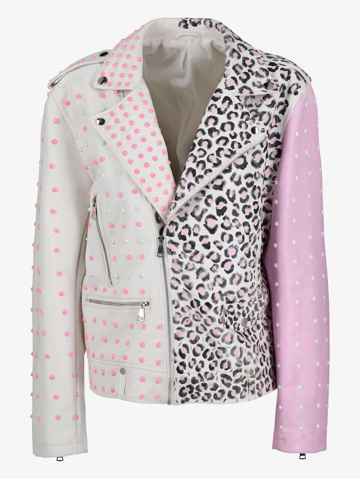 Vintage Pink Animalier Biker Jacket WCV250856.05  Vintage 