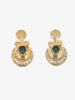 Correani Green Stone Dangle Earrings