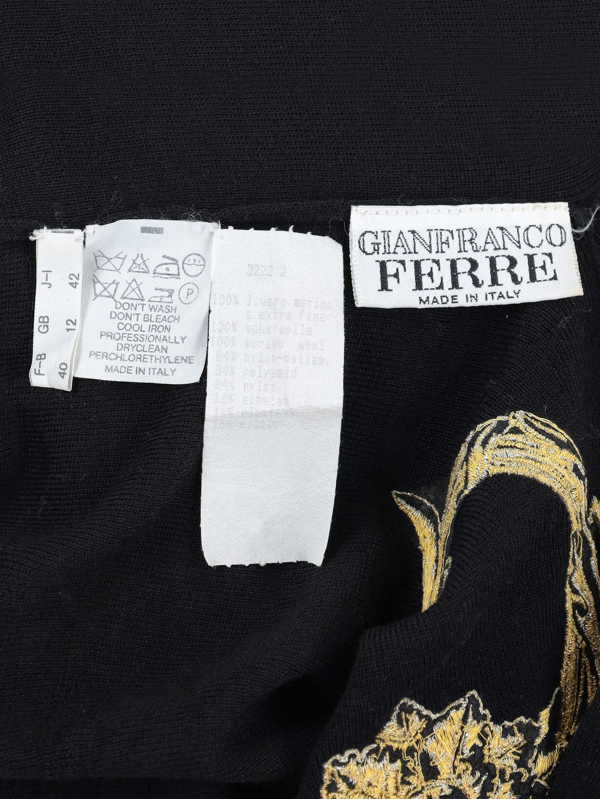 Gianfranco Ferrè Wool Bodysuit