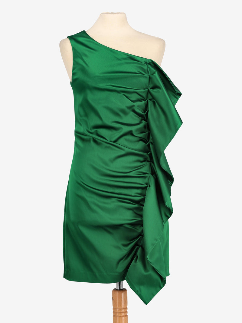 Parosh Green Flounced Dress WCV241224.8  Parosh 