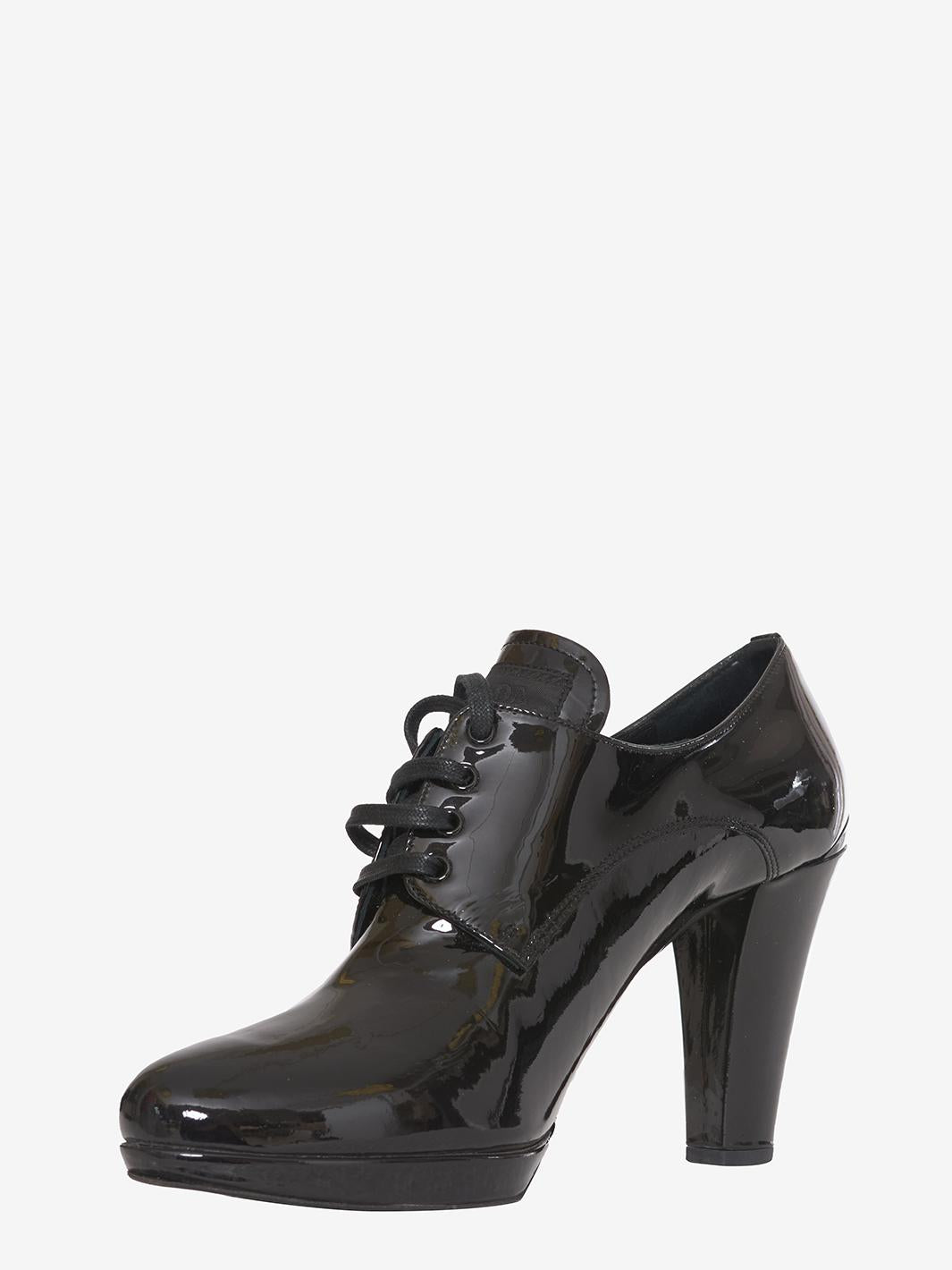 Prada Black patent leather ankle boots