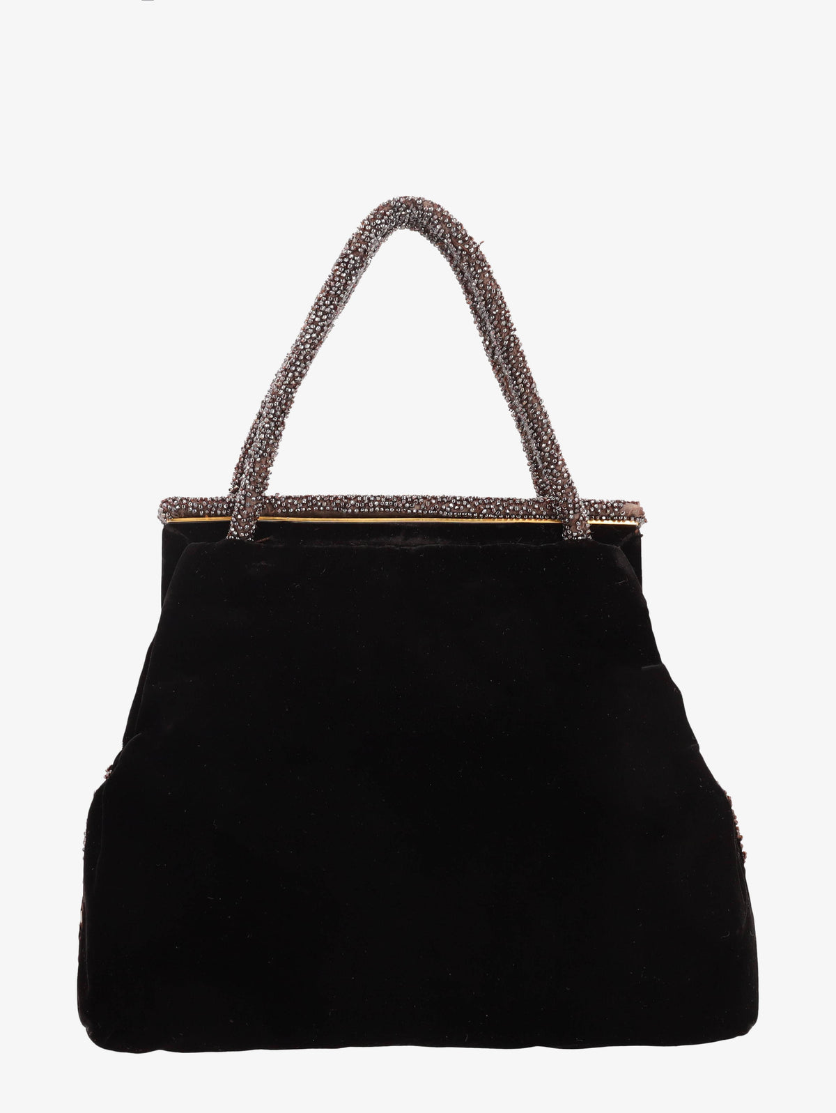 Vintage Beaded And Velvet Handbag