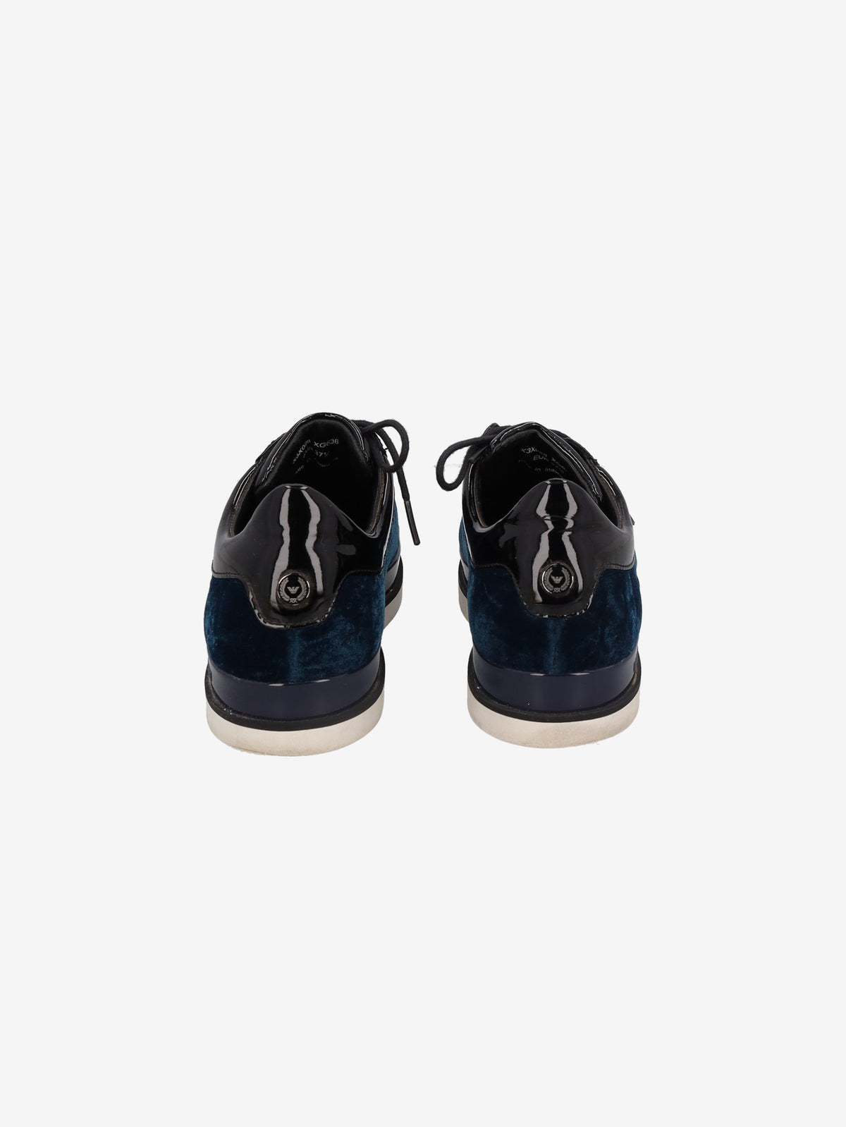 Emporio Armani sneakers in midnight blue velvet WCV22110412  Emporio Armani 