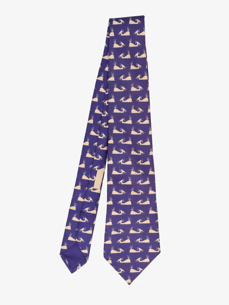 Hermès White Wales Print Tie W16062025.6  Hermès 
