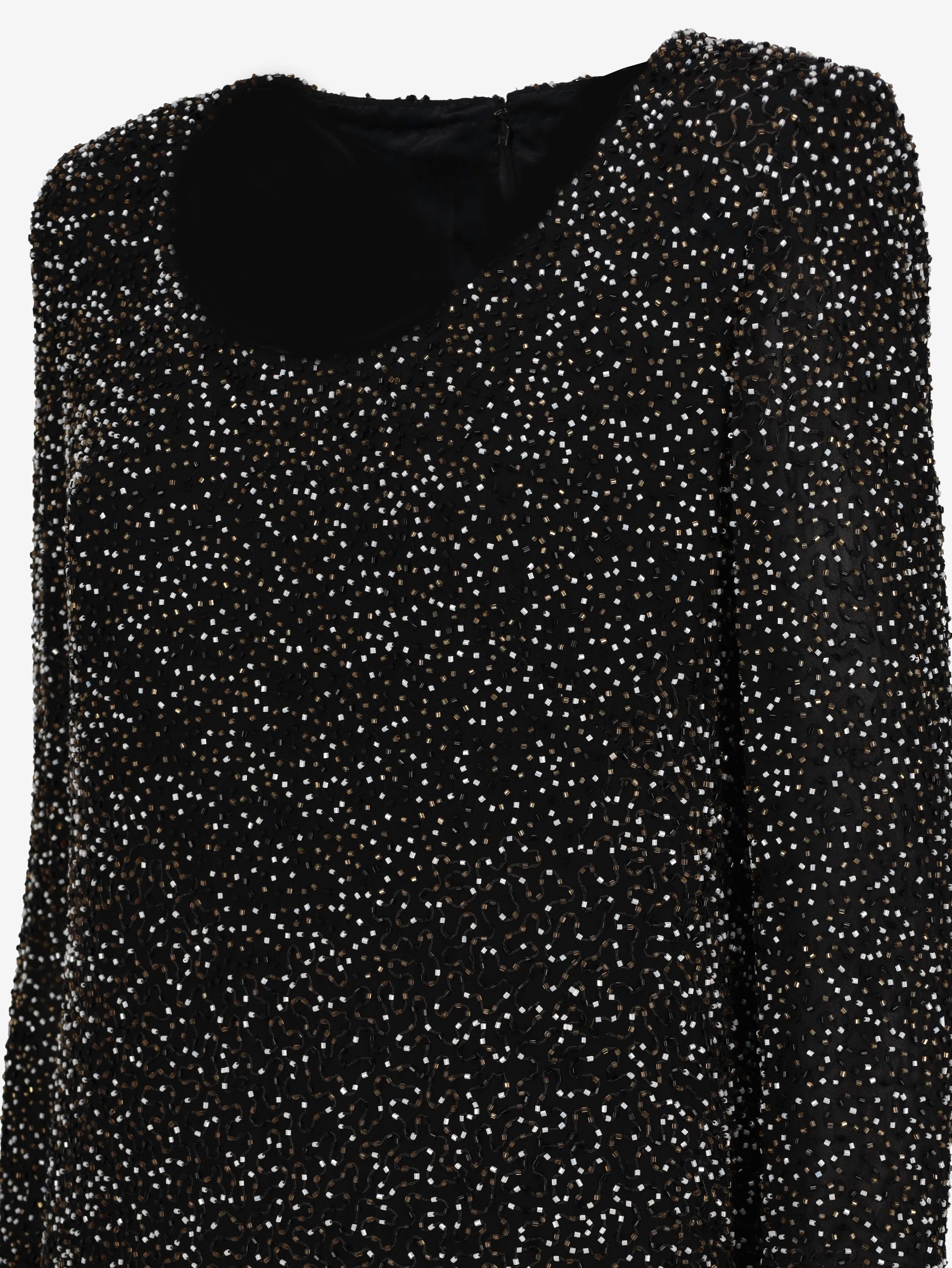 vintage beaded midi dress Vintage Y2K Black Velvet Beaded Midi Dress Size Small