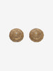 Vintage Textured Button Clip-On Earrings W13426.53  Vintage 