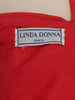 Vintage red ruffle dress with bows and scarf