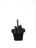 Black velvet bucket bag W22090901  Vintage 