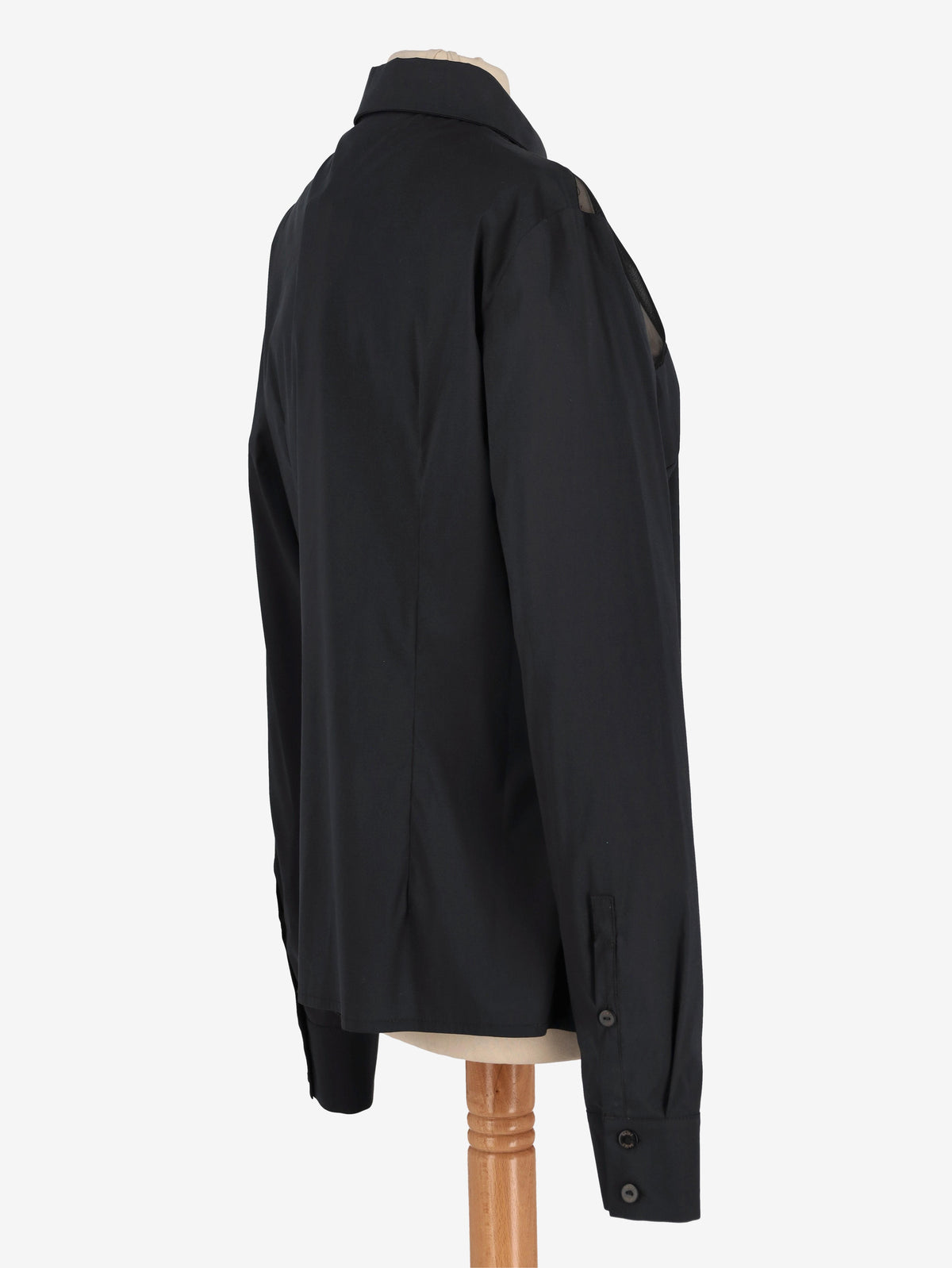 Basile Black Shirt With Transparent Detail W2511.72  Basile 