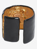 Kenneth Jay Lane Black Large Rigid Band Bracelet With Stones CVM23.118.1  Kenneth Jay Lane 