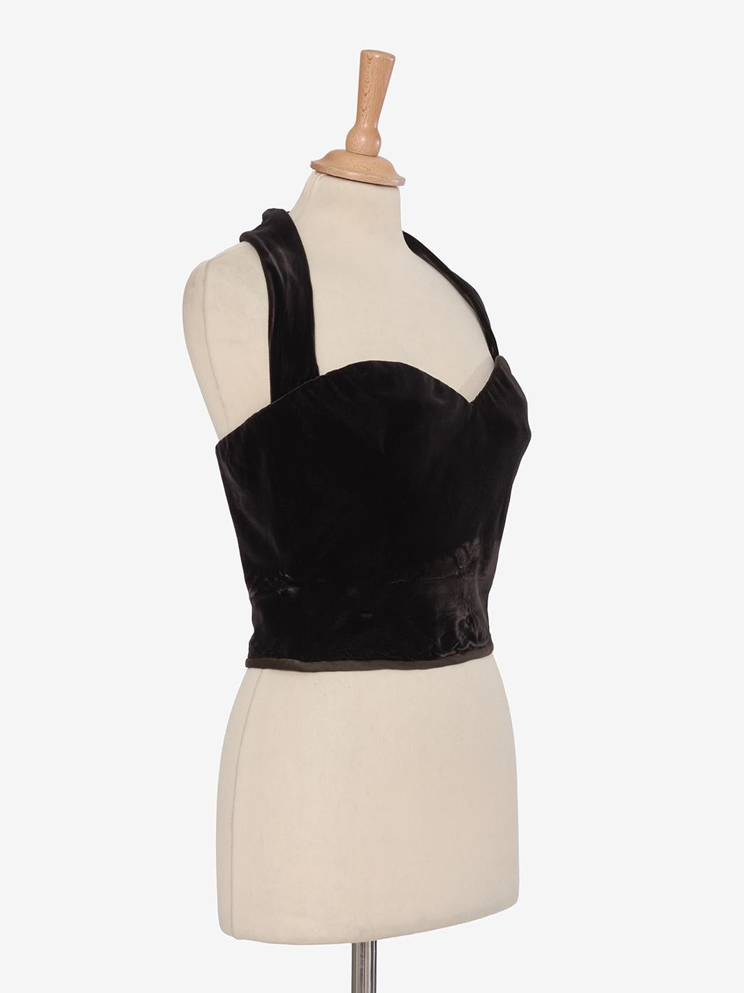 Juanita Sabbadini Brown velvet top