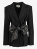 Basile Black Blazer With Leather Belt W2511.116.07  Basile 