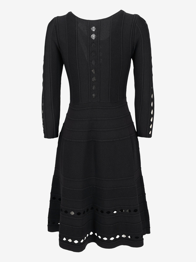 Alaïa Black Knitted Dress with Cutout Details W7426.36  Alaïa 