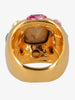 Kenneth Jay Lane Ring With Large Polychrome Stones CVR24.1.57  Kenneth Jay Lane 
