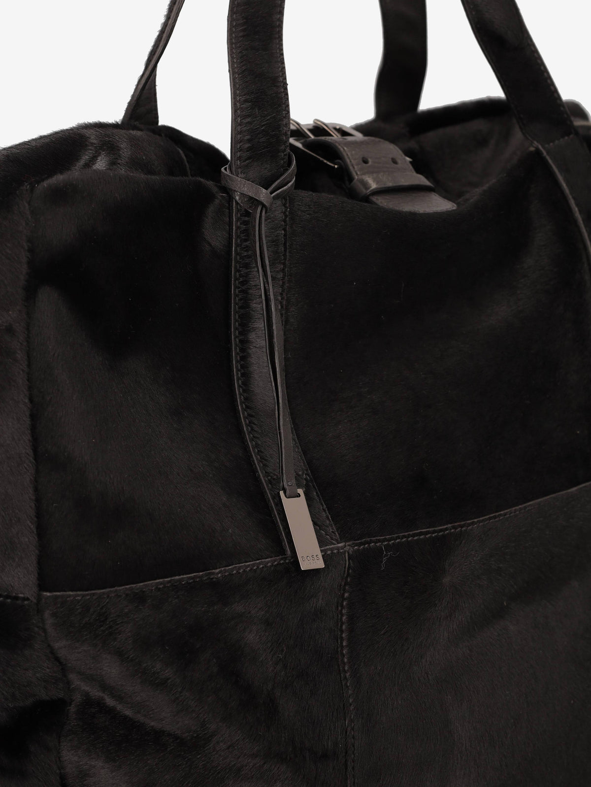 Hugo Boss Black Calf Hair Travel Bag
