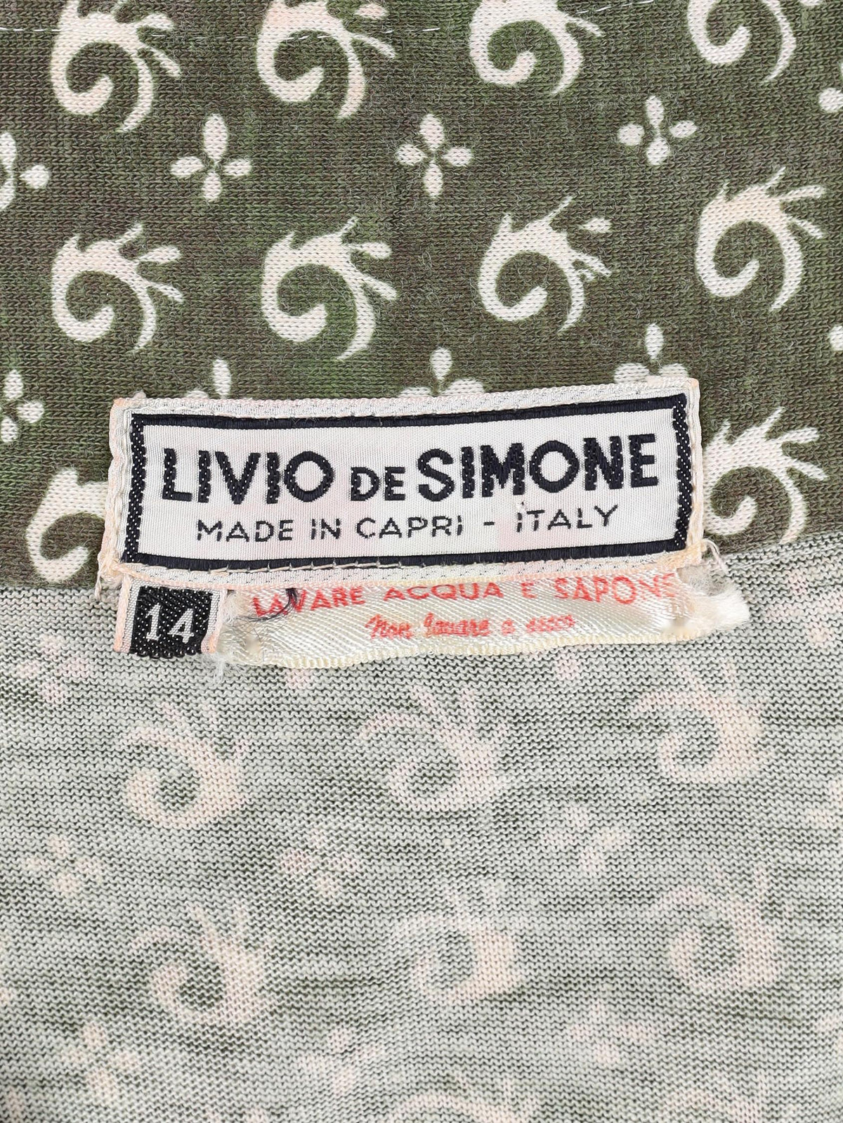Livio De Simone - Made in Capri, Italy 1970s Dress Z101456  De Simone 