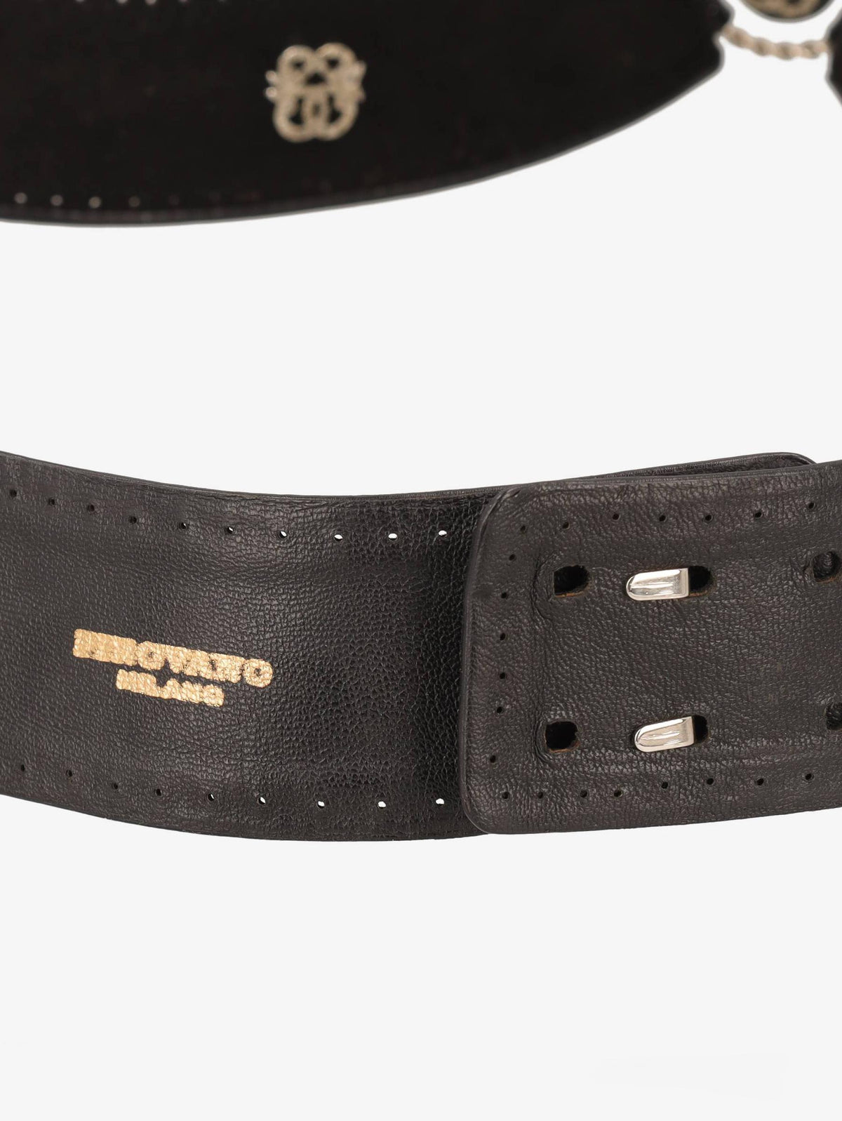 Pirovano Vintage Black Suede Belt