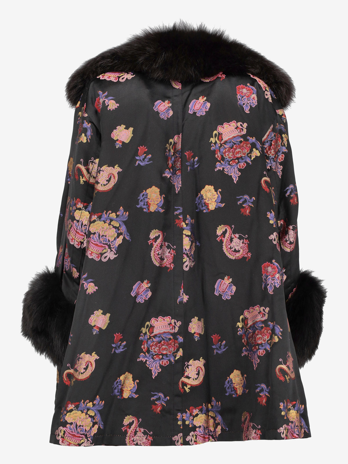 Mario Borsato Coat in Polyester with Oriental Pattern CVM26.6.113  Mario Borsato 