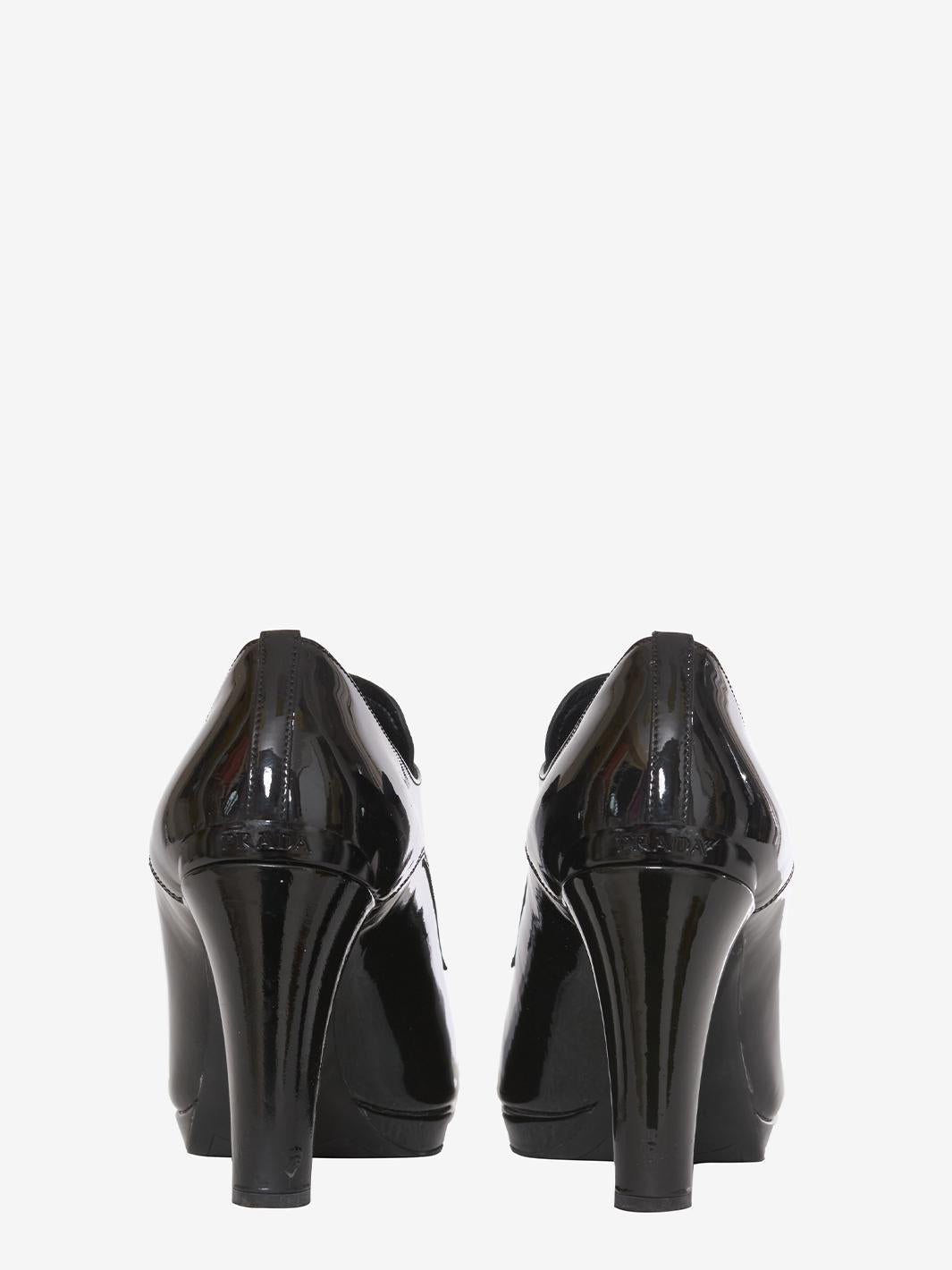 Prada Black patent leather ankle boots