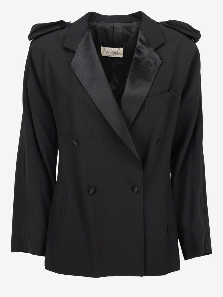 Basile Double-Breasted Silk Blend Blazer W27526.23  Vintage 