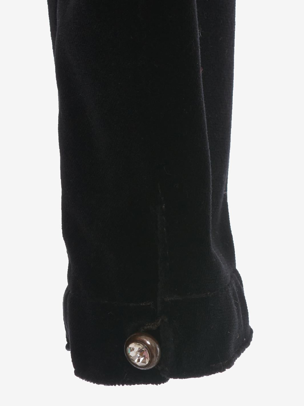 Gianni Versace black velvet dress with satin collar