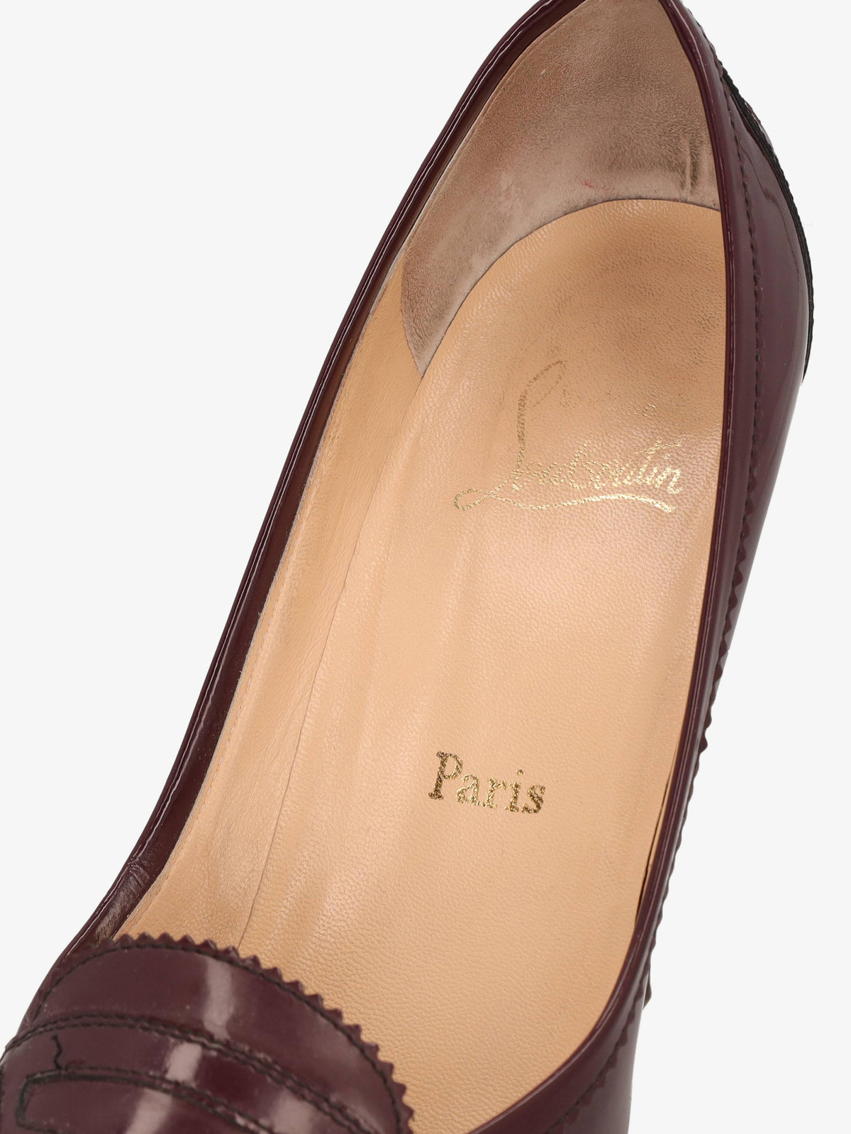 Louboutin Open Toed Heels in Burgundy Leather WCV161224_70  Christian Louboutin 