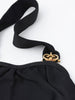 1940s black satin evening purse W22051202  Vintage 