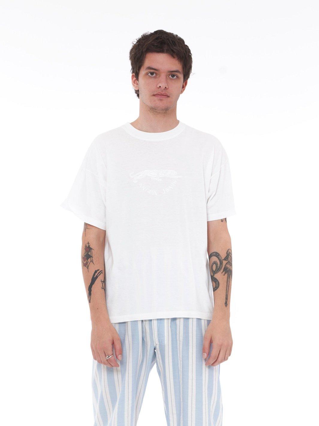 Krizia Jeans white T-shirt with panther embroidery, 00s W22032302  Krizia 