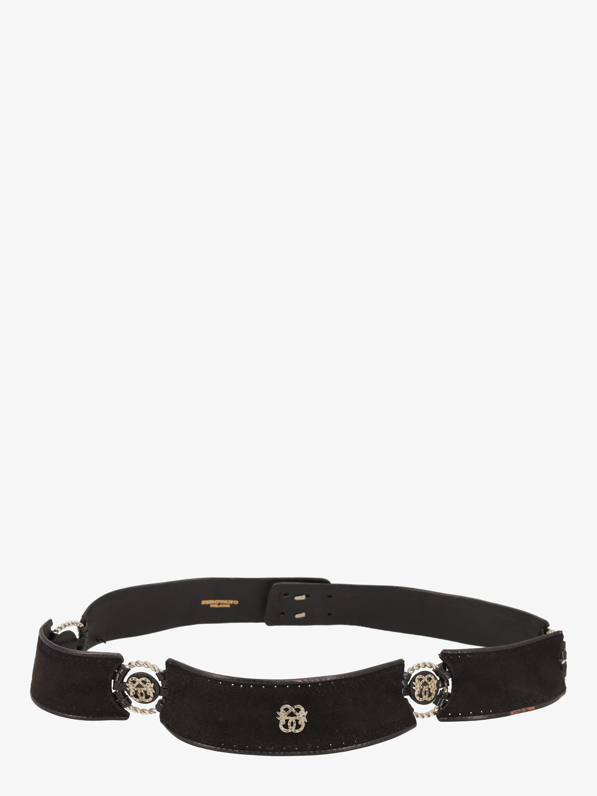 Pirovano Vintage Black Suede Belt
