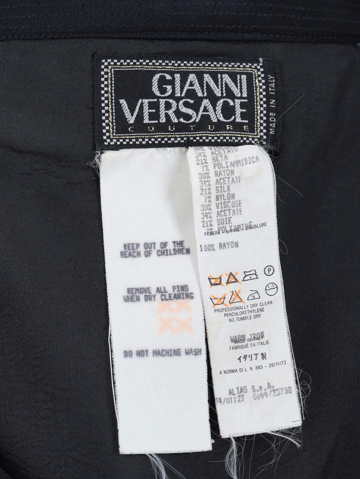 Gianni Versace Couture Mini Black Dress