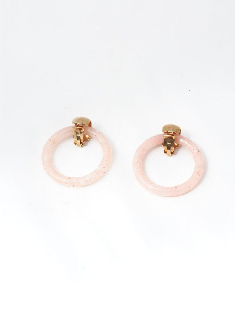 1980s Enrico Coveri clip earrings with pink hoops W22062132  Enrico Coveri 