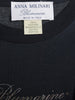 1990s Anna Molinari Blumarine blue T-shirt with beads and rhinestones Z101116  Blumarine 