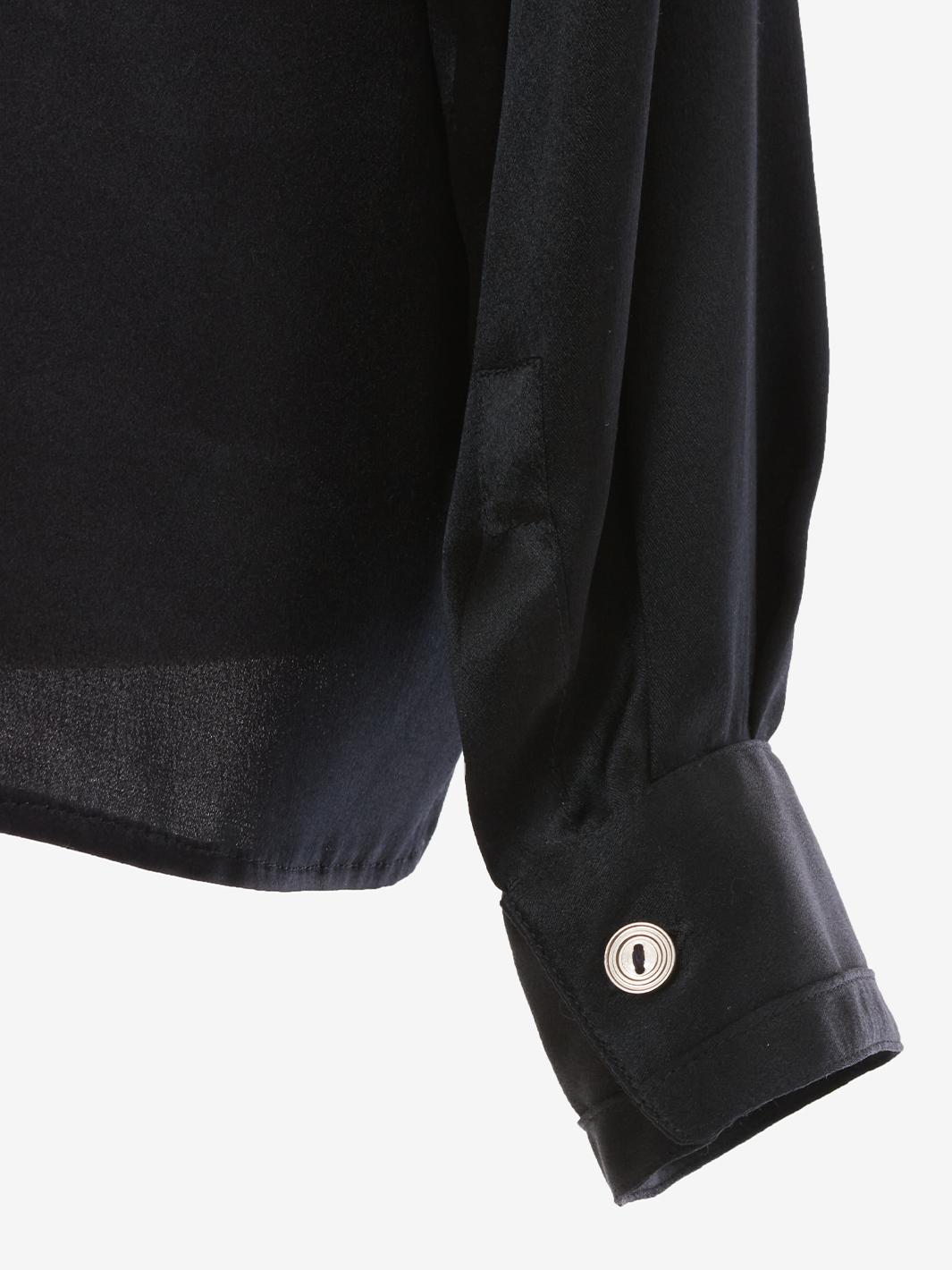 Gianni Versace 黑色真丝衬衫