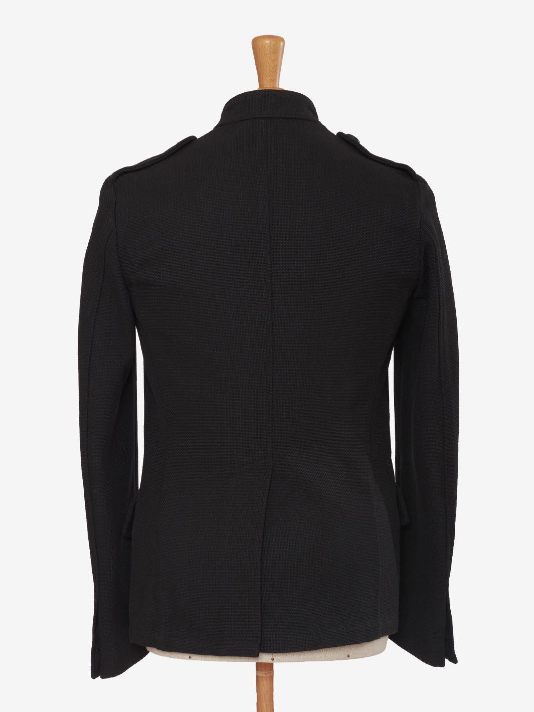 Giacca sahariana Yves Saint Laurent in cotone nero