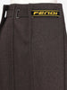 Fendi Wool Blend Long Skirt with Logo Belt CVM26.1.10  Fendi 