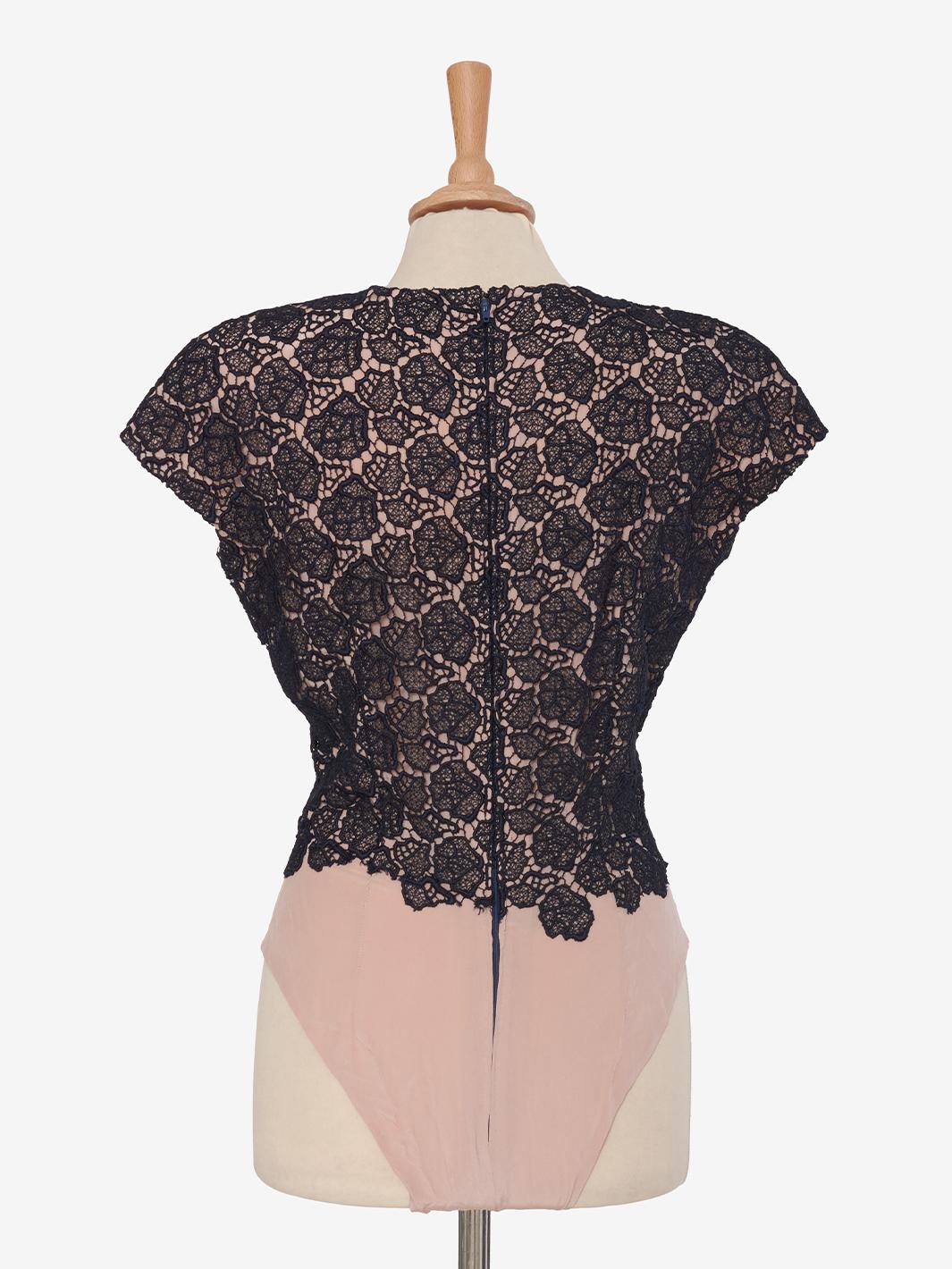 Vintage floral lace bodysuit