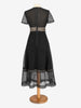 Maje Black Eyelet Lace Midi Dress WCV161224_68  Maje 