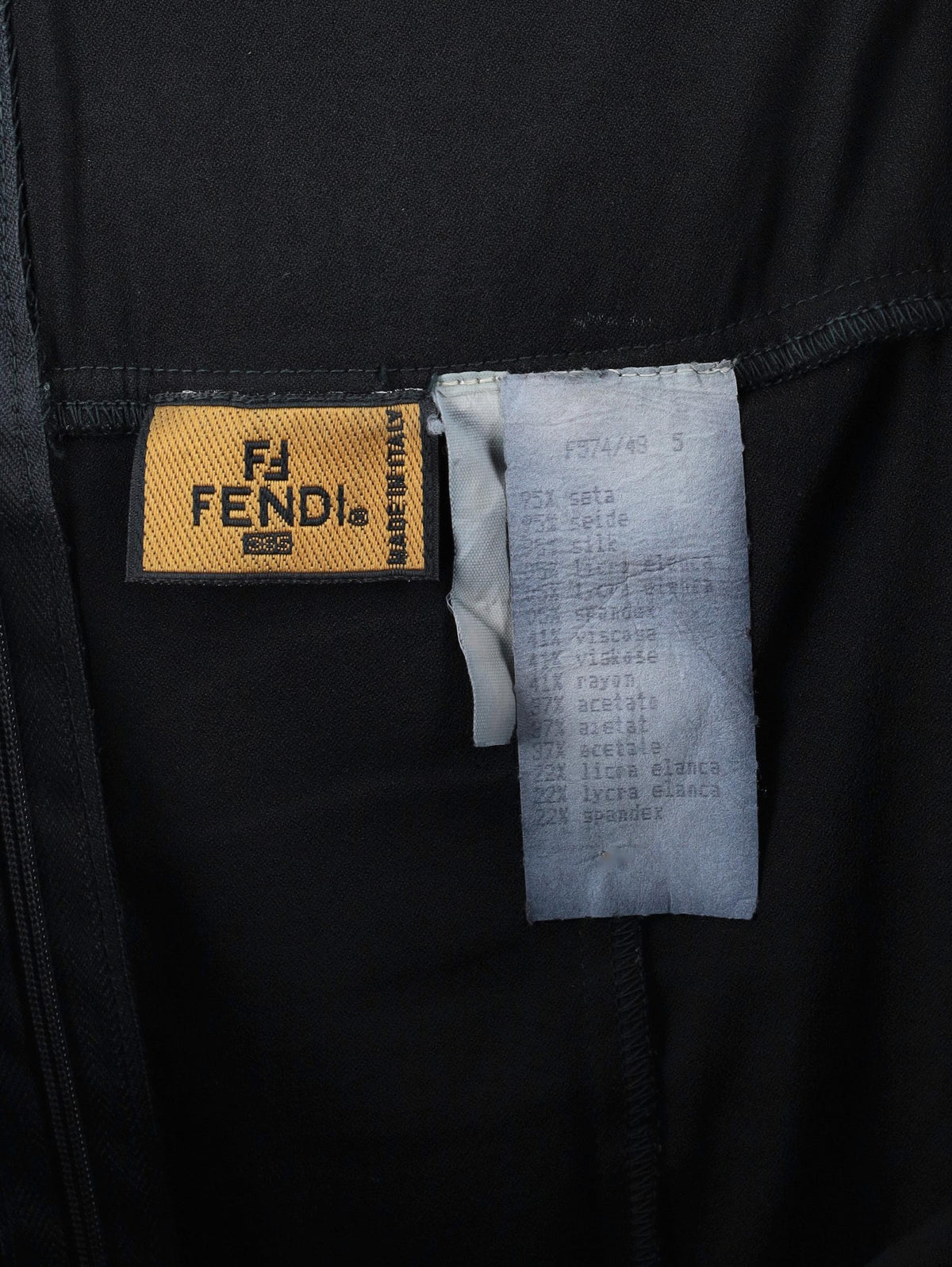 Fendi Black Pleated Babydoll Mini Dress W27526.18  Fendi 