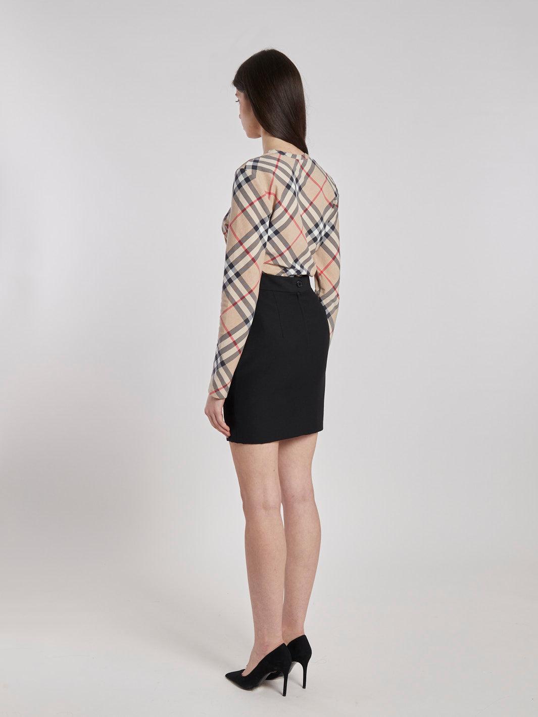 2010 Moschino Cheap and Chic black wool fitted miniskirt C200875  Moschino Cheap And Chic 