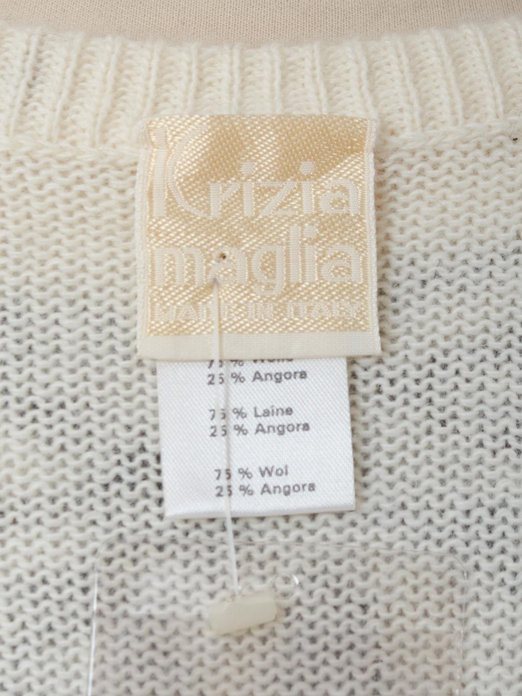 Abito Krizia in lana con ricamo tigre