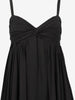 Fendi Black Pleated Babydoll Mini Dress W27526.18  Fendi 